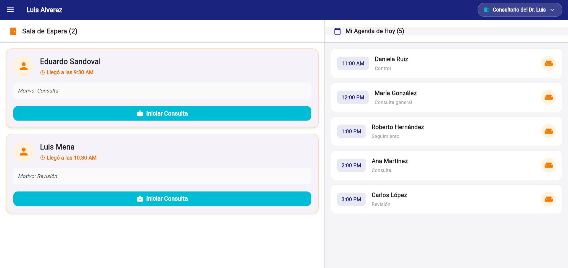 Dashboard Médico en Flego